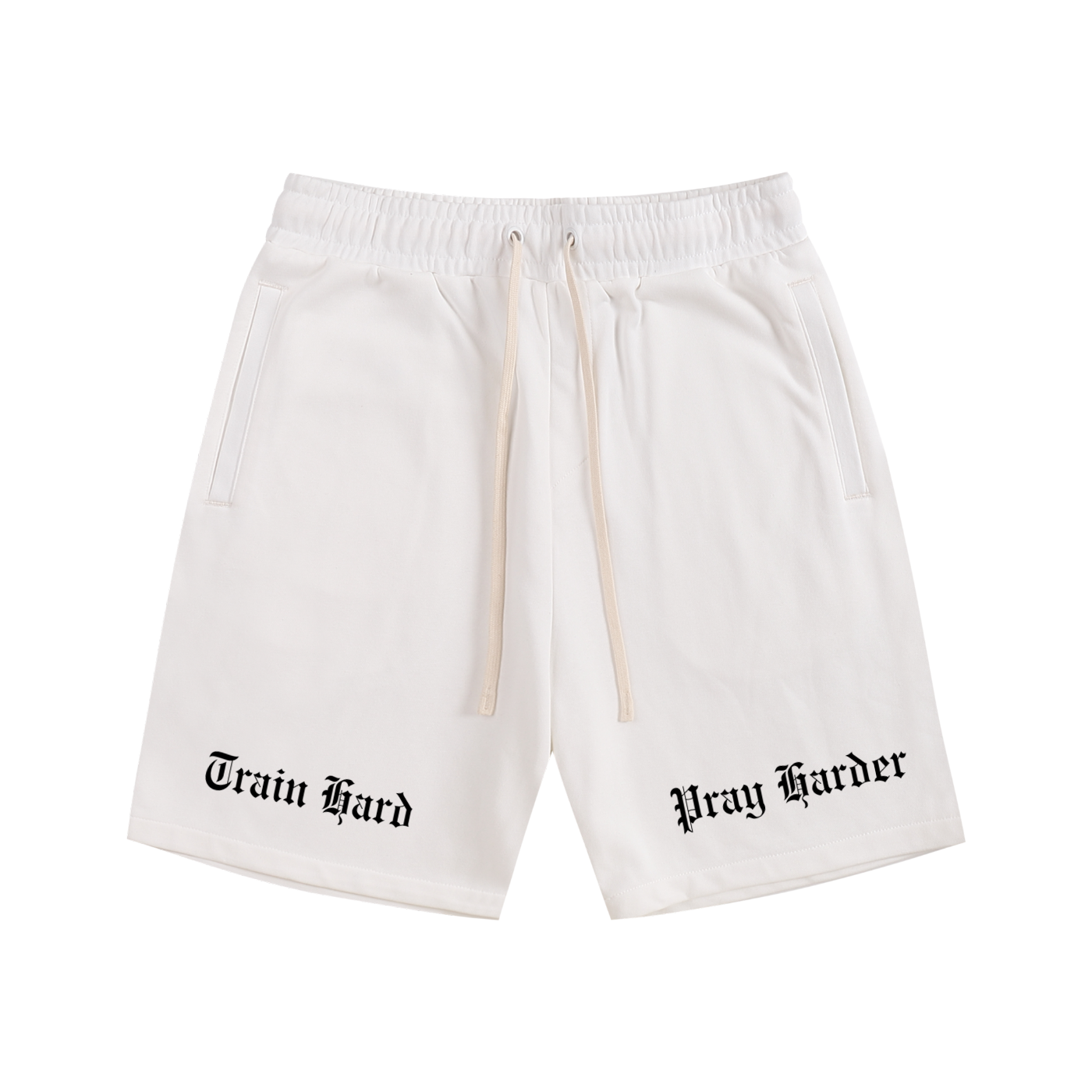 "Train Hard, Pray Harder" Cotton Shorts