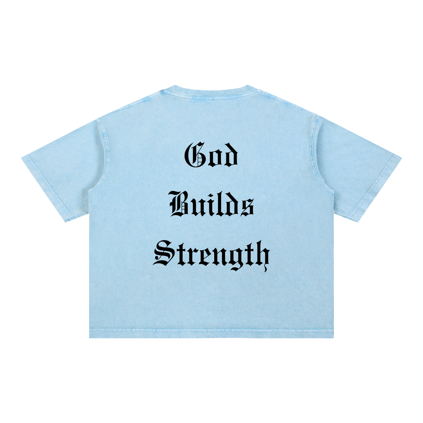Vintage "God Builds Strength" Boxy Tee