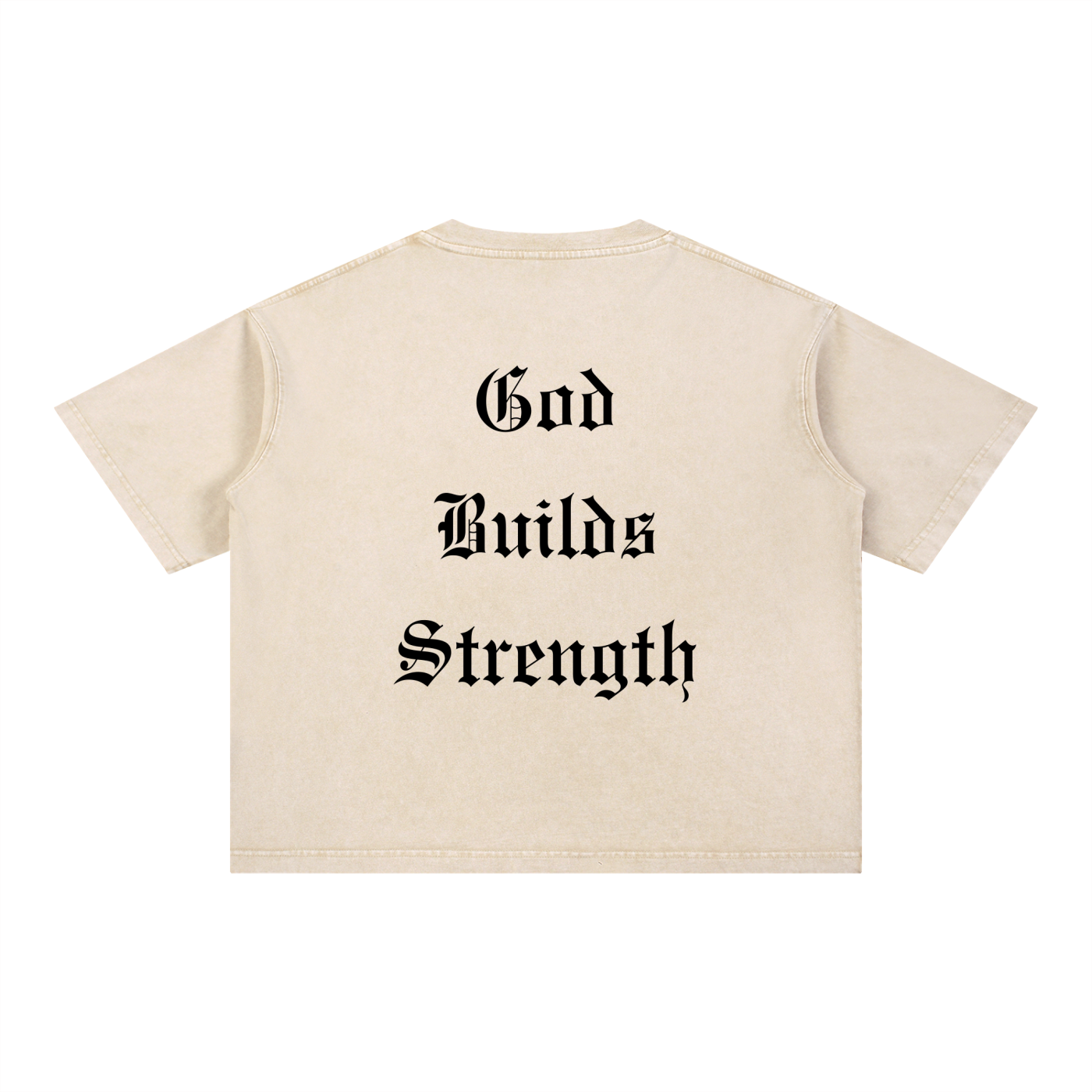 Vintage "God Builds Strength" Boxy Tee