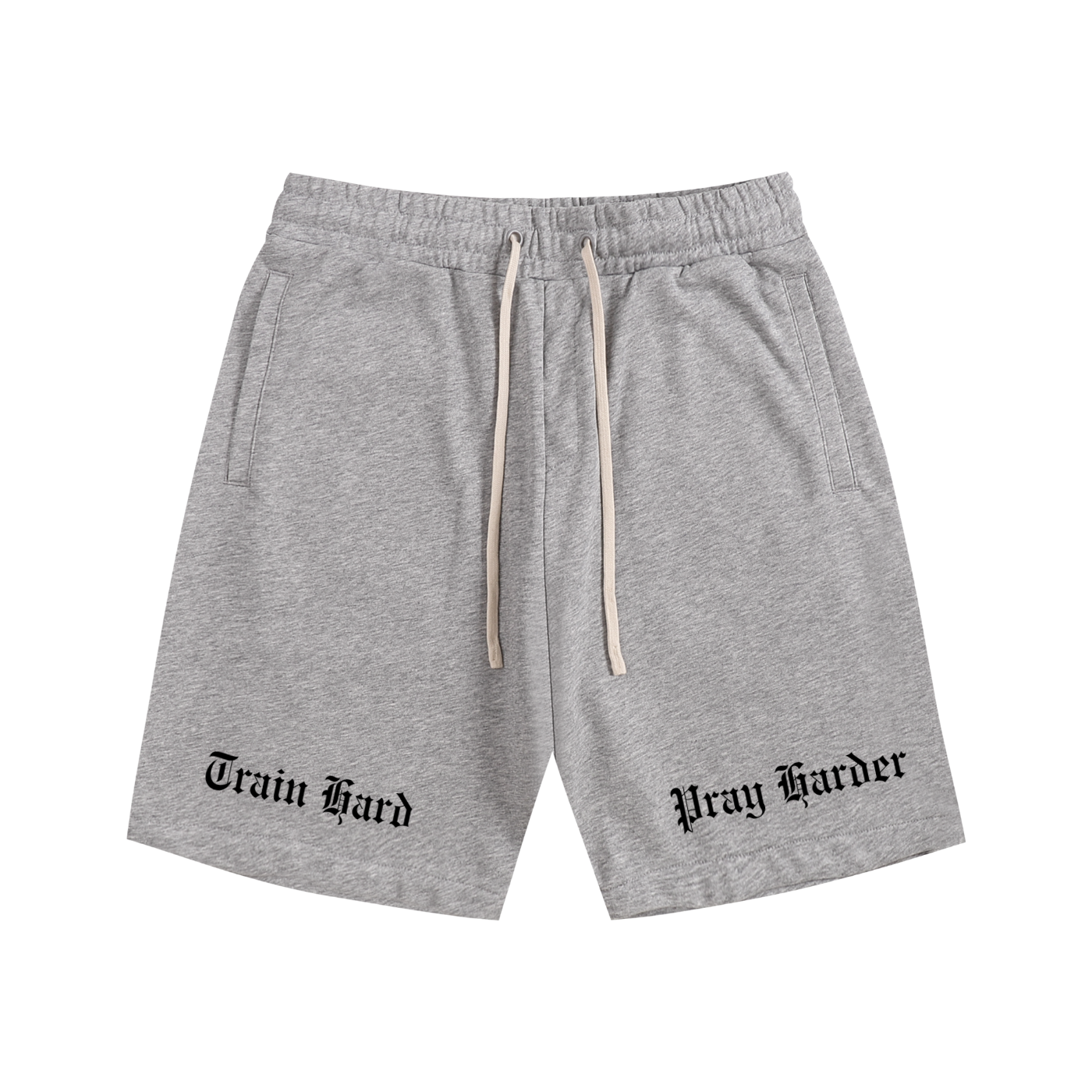 "Train Hard, Pray Harder" Cotton Shorts