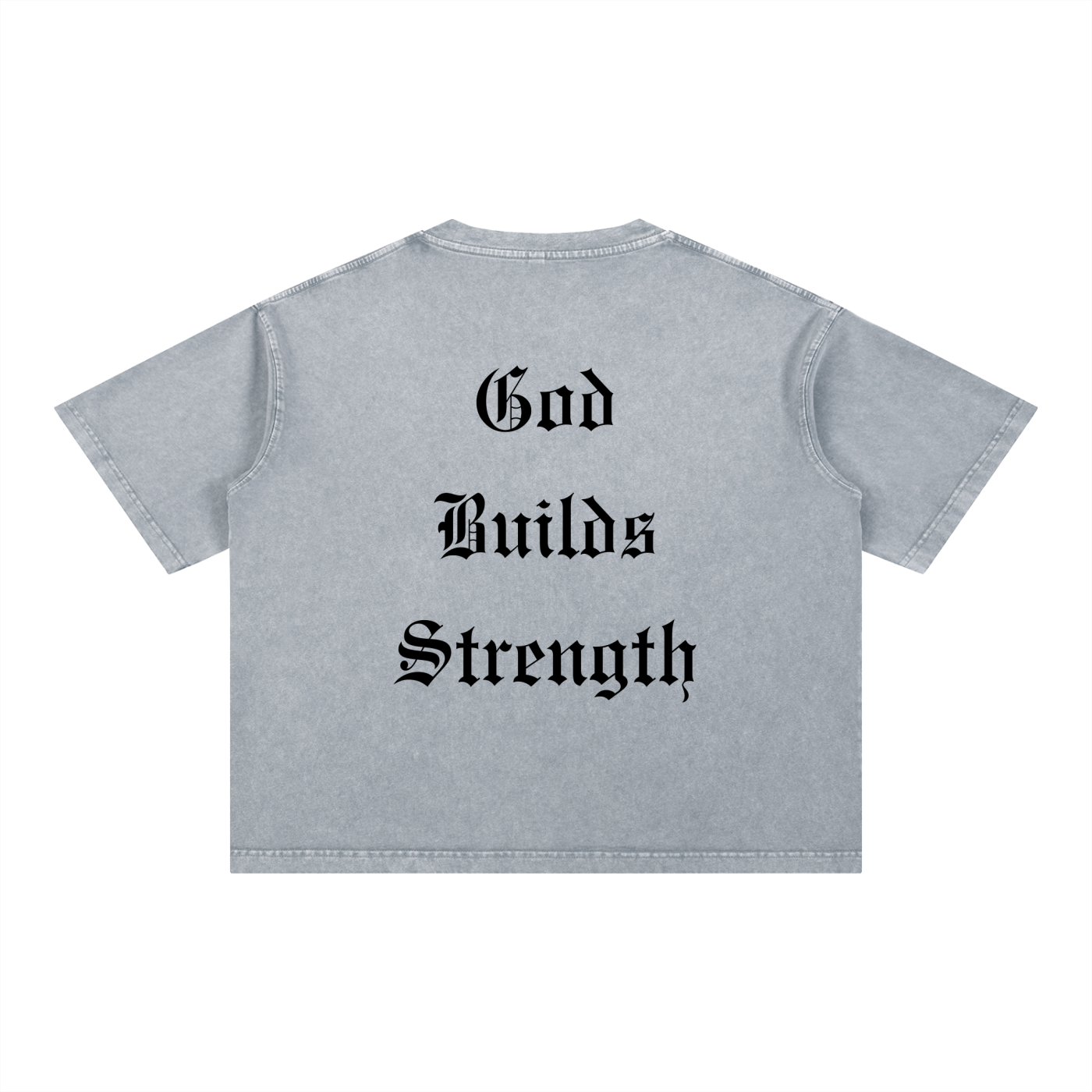 Vintage "God Builds Strength" Boxy Tee