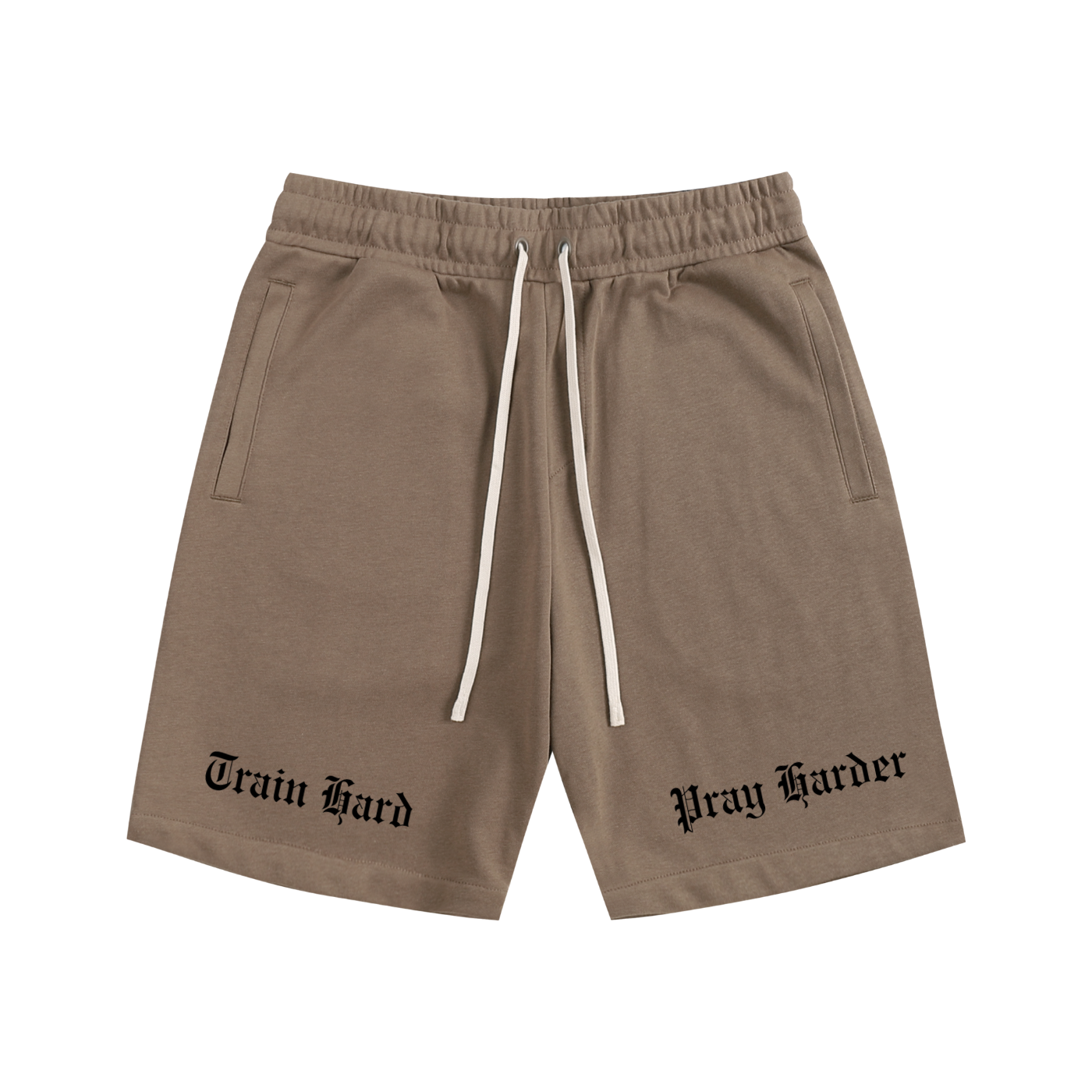 "Train Hard, Pray Harder" Cotton Shorts