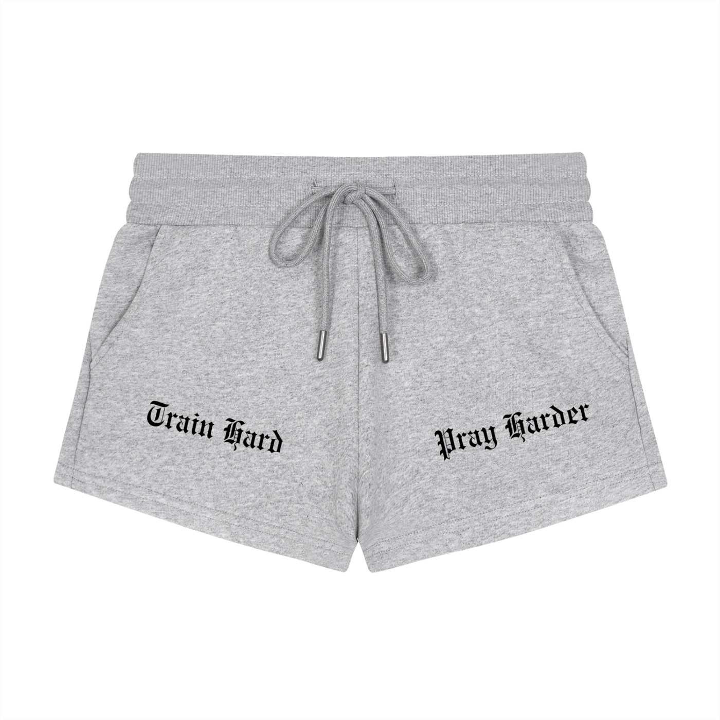 Women's "Fight Hard, Pray Harder" Drawstring Shorts